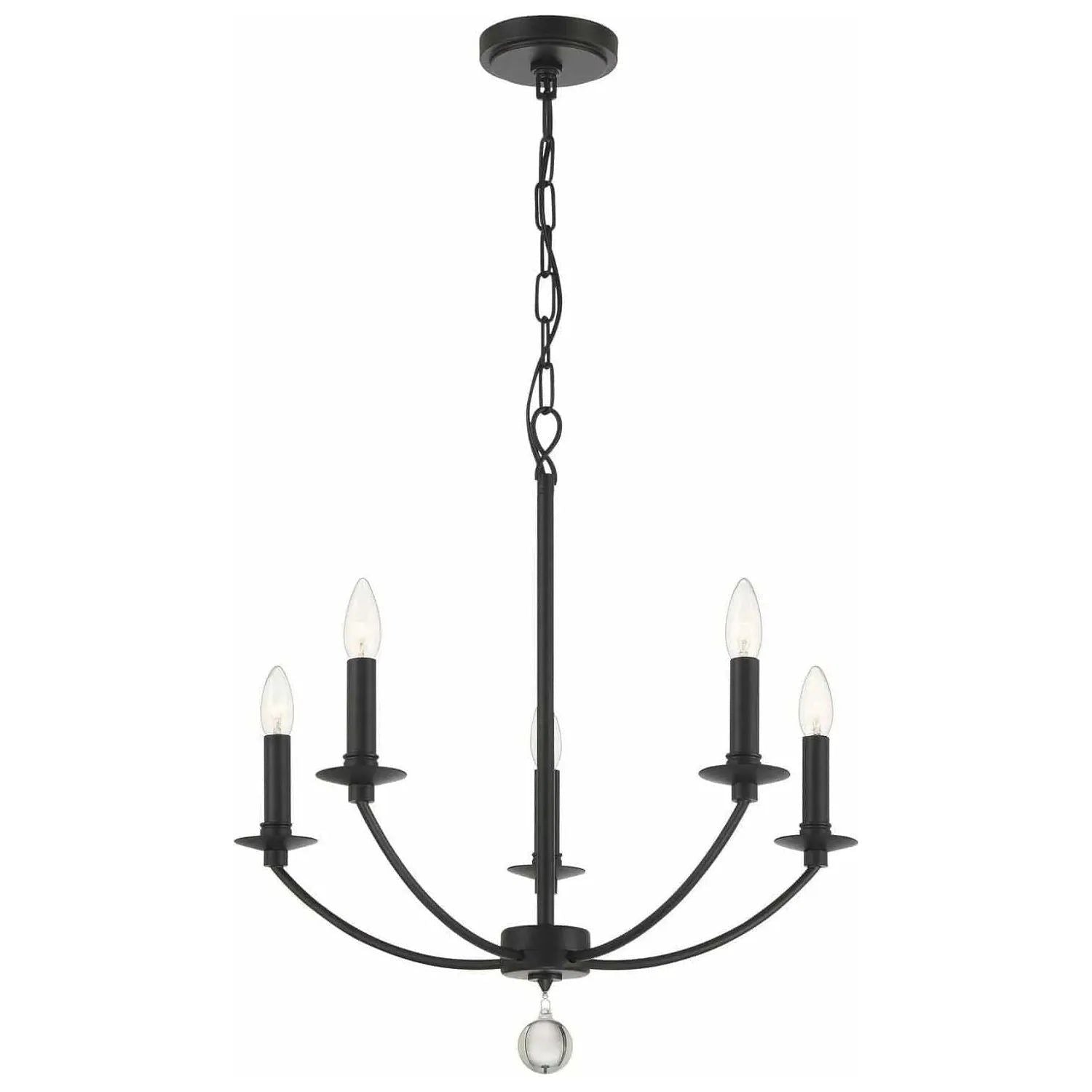 Crystorama - Mila Chandelier - MIL-8005-BK | Montreal Lighting & Hardware