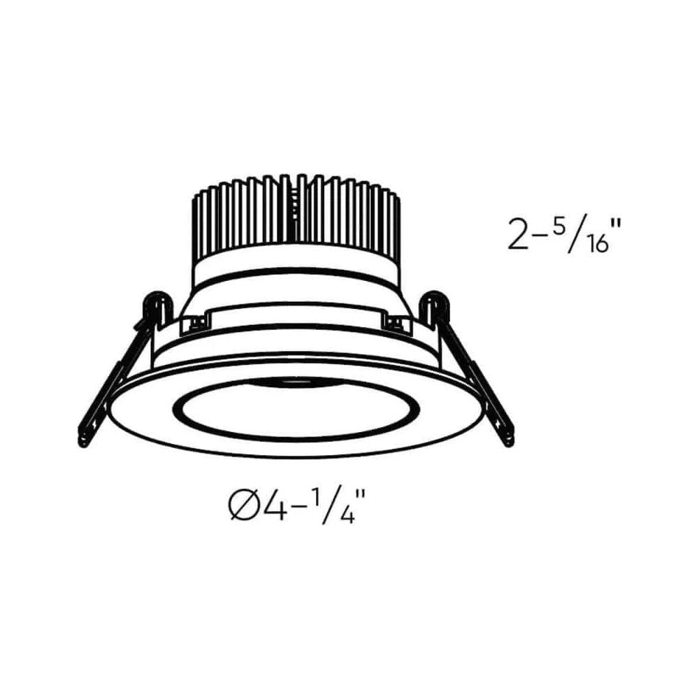DALS Lighting - GBR 3.5" Regressed Gimbal Downlight - GBR35-CC-BK | Montreal Lighting & Hardware