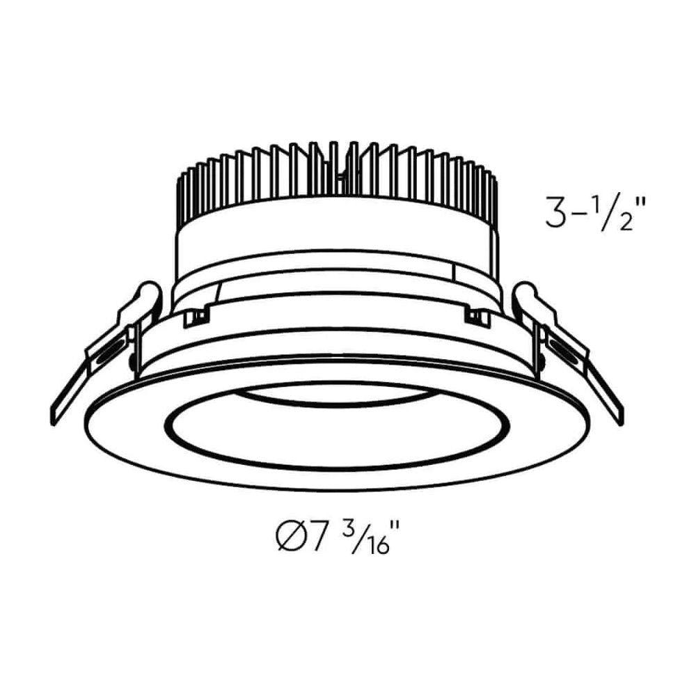 DALS Lighting - GBR 6" Regressed Gimbal Downlight - GBR06-CC-BK | Montreal Lighting & Hardware