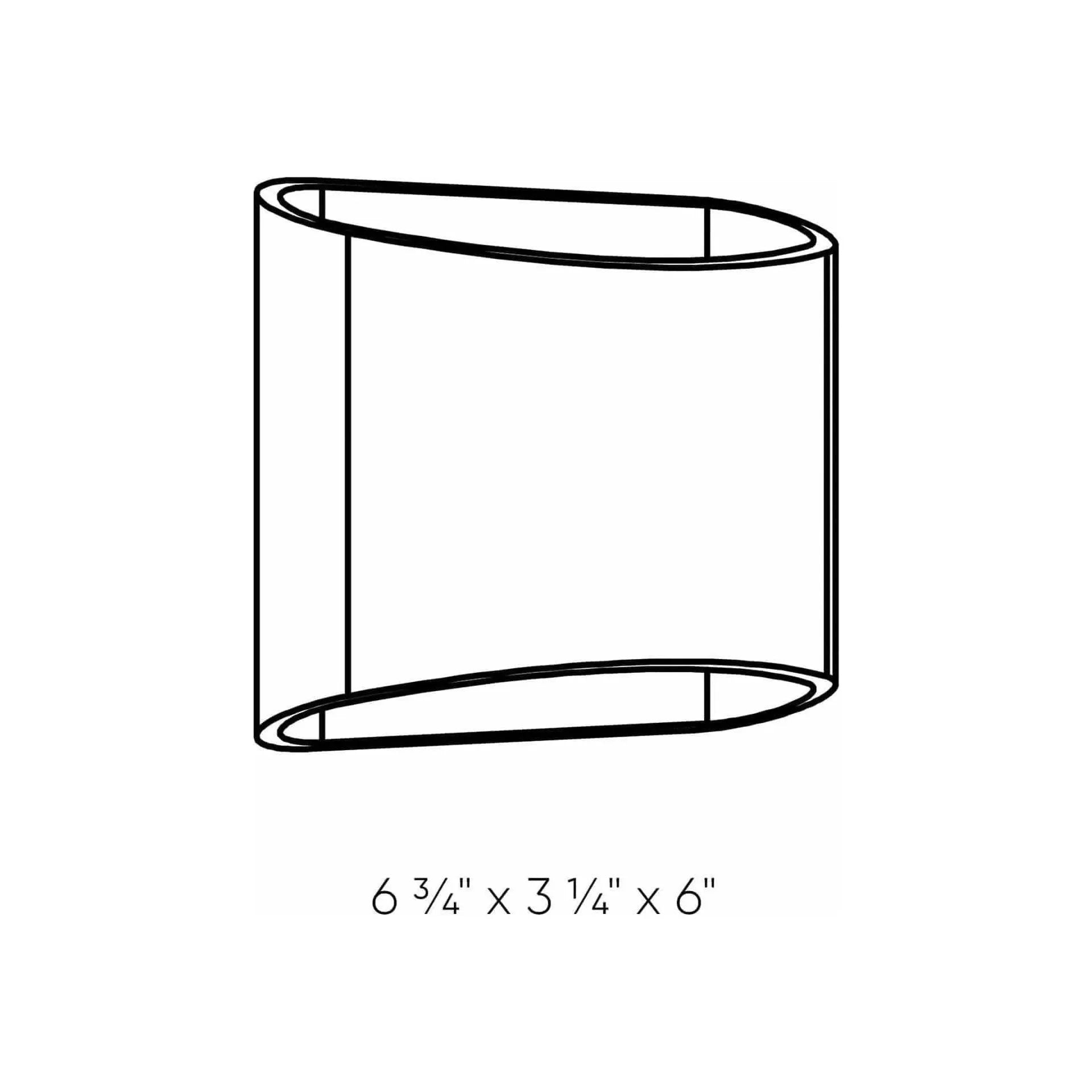DALS Lighting - LEDWALL-H Oval Up/Down LED Wall Light - LEDWALL-H-BK | Montreal Lighting & Hardware