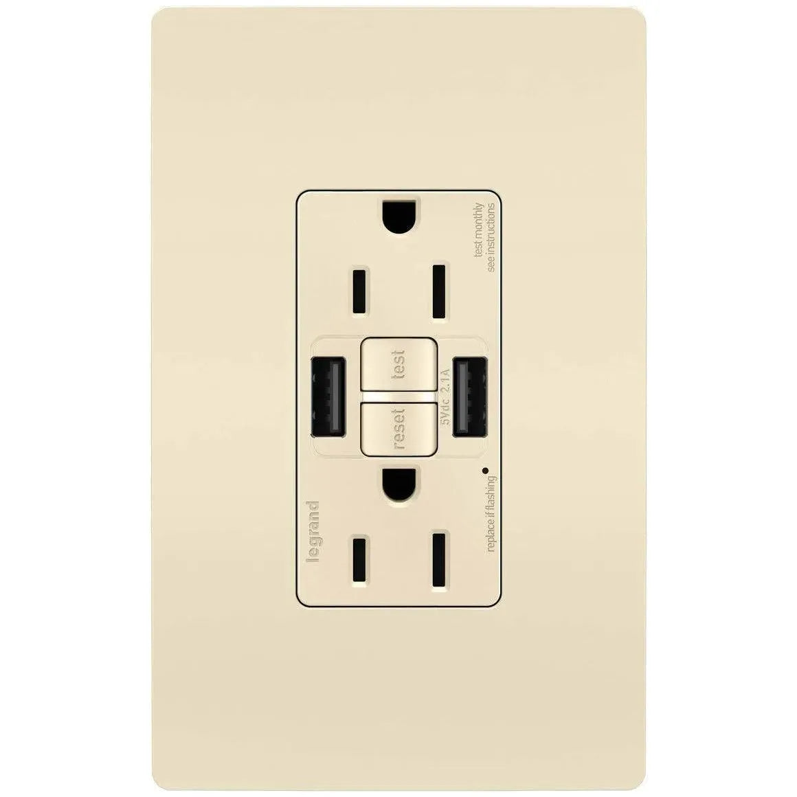 Legrand Radiant - radiant® 15A Tamper-Resistant Self-Test GFCI Outlet with Night Light - 1597TRUSBAALA | Montreal Lighting & Hardware