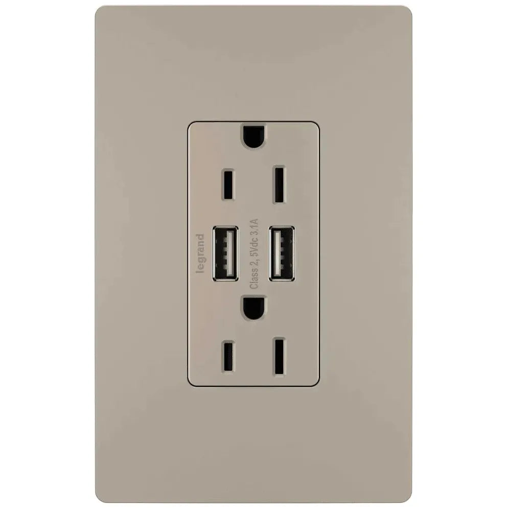 Legrand Radiant - radiant® 15A Tamper Resistant USB Outlet - TM826USBNICC6 | Montreal Lighting & Hardware