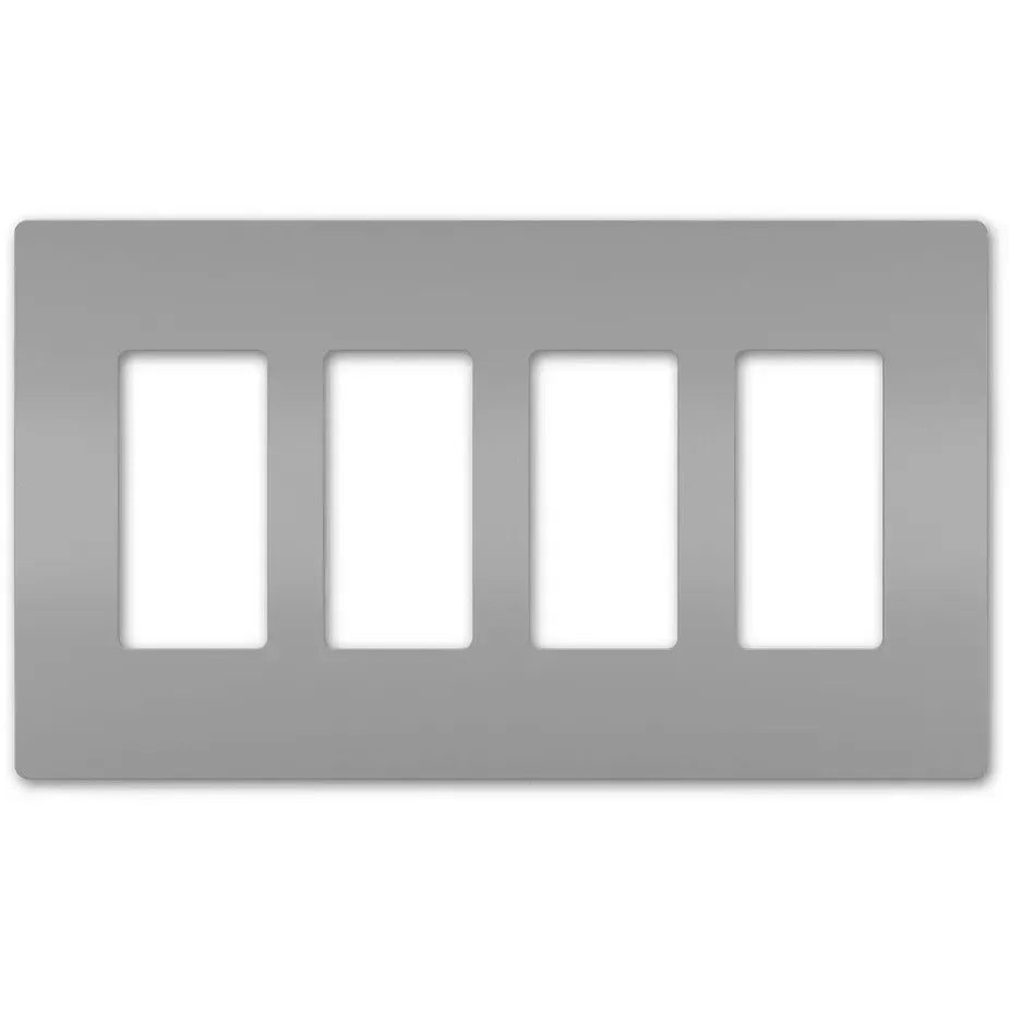 Legrand Radiant - radiant® Four-Gang Screwless Wall Plate - RWP264GRY | Montreal Lighting & Hardware
