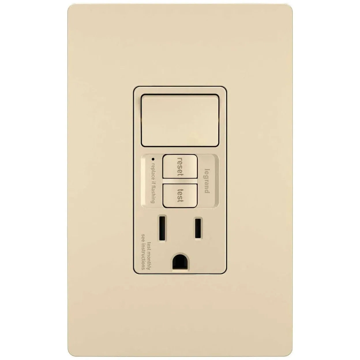Legrand Radiant - radiant® Single Pole Switch with Tamper Resistant Self Test GFCI Outlet - 1597SWTTRICCD4 | Montreal Lighting & Hardware