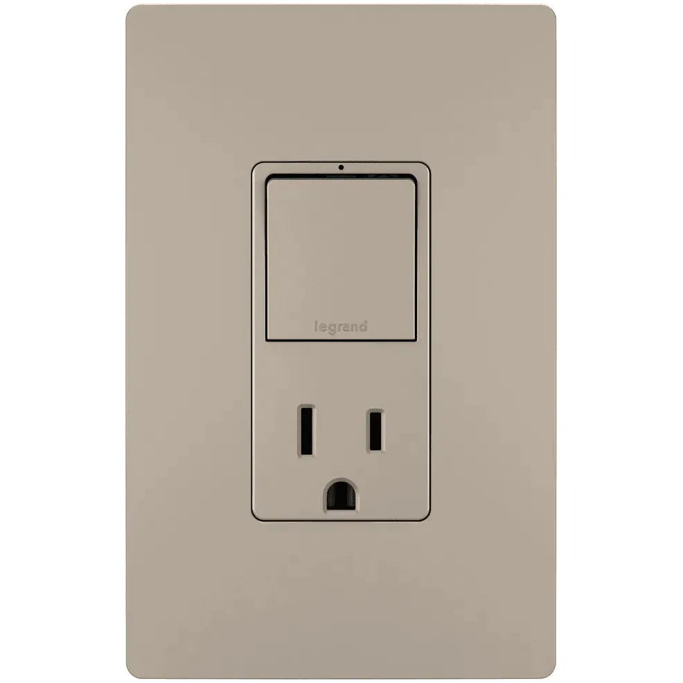 Legrand Radiant - radiant® Single Pole/3-Way Switch with 15A Tamper-Resistant Outlet - RCD38TRNICC6 | Montreal Lighting & Hardware