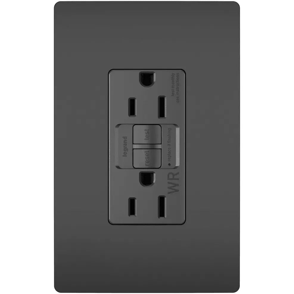 Legrand Radiant - radiant® Spec Grade 15A Weather Resistant Self Test GFCI Receptacle - 1597TRWRBK | Montreal Lighting & Hardware
