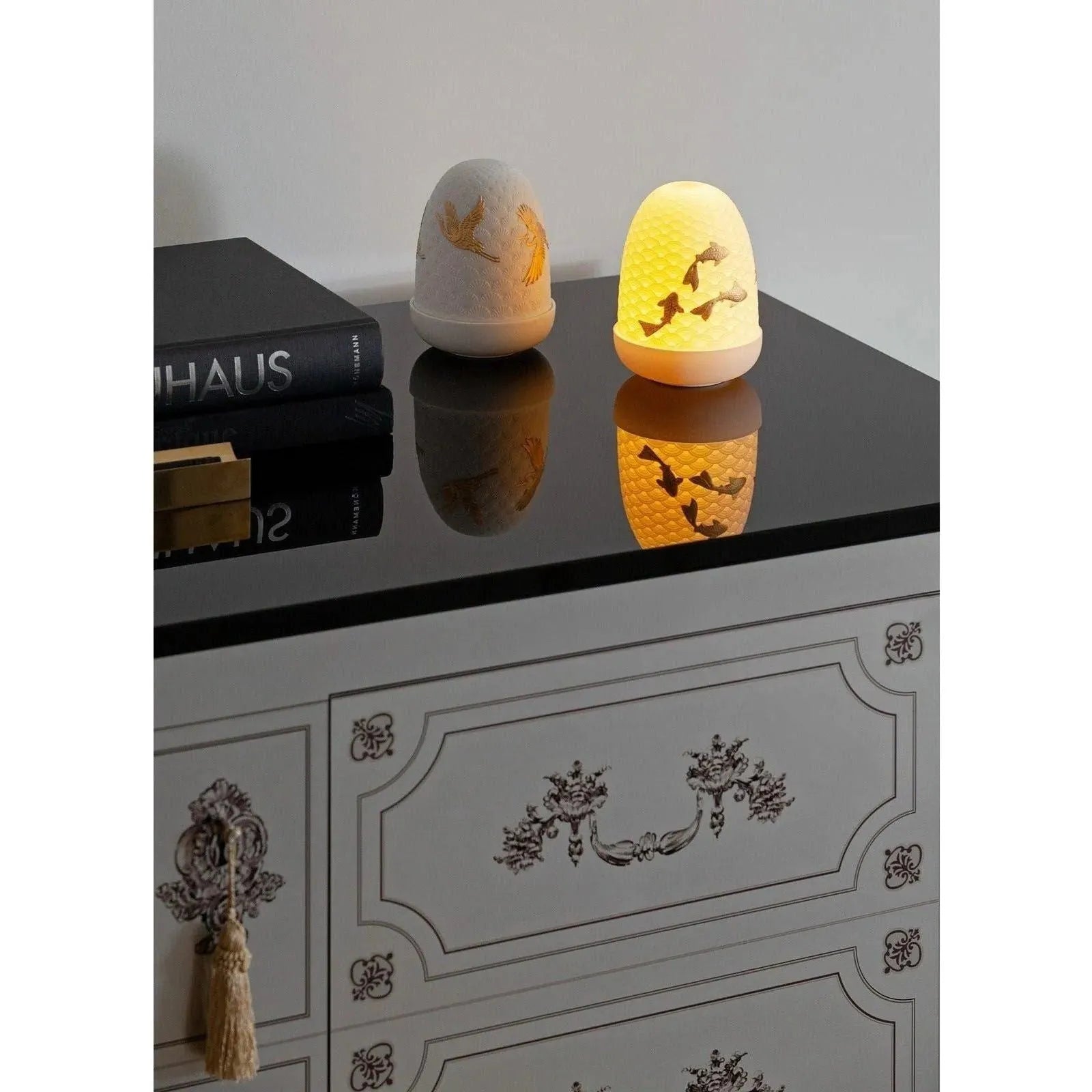 Lladro - Cranes Dome Table Lamp - 01023923 | Montreal Lighting & Hardware