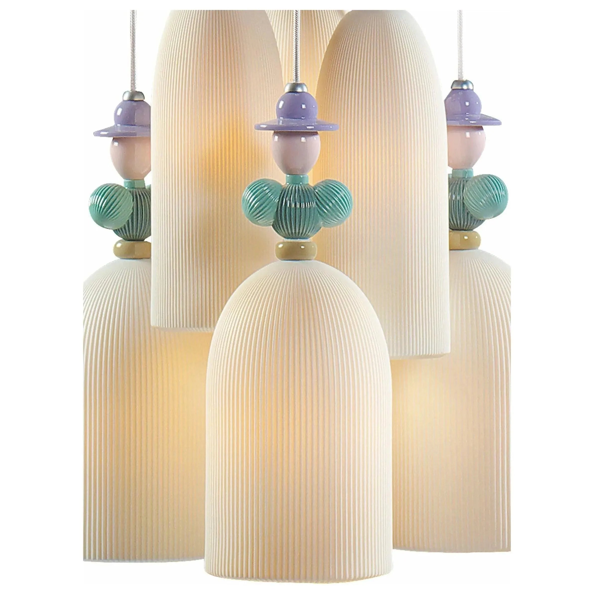 Lladro - Mademoiselle 6 Lights Gathering in The Lawn Ceiling Lamp - 01023558 | Montreal Lighting & Hardware