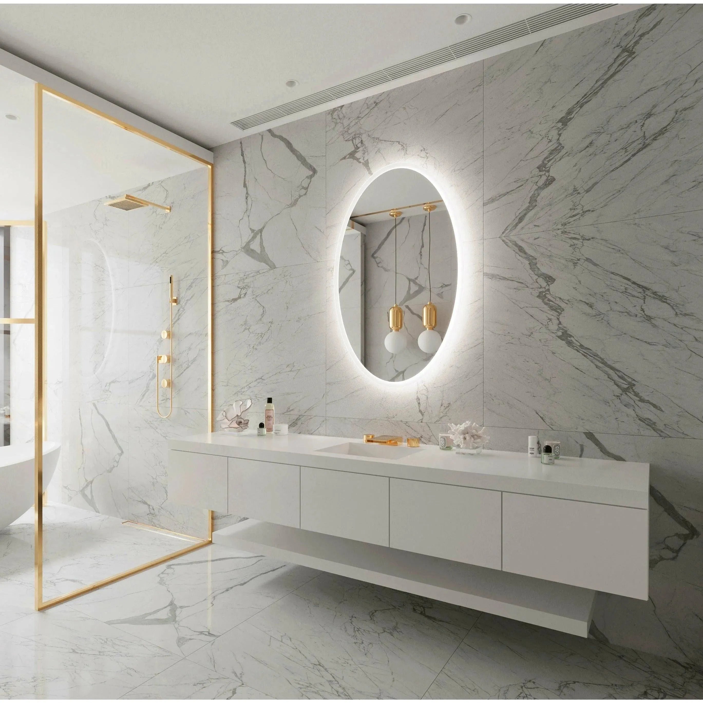 Paris Mirror - Oval Backlit LED Mirror - OVALX30483000 | Montreal Lighting & Hardware