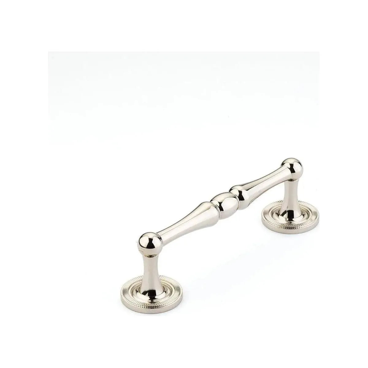 Schaub - Atherton Knurled Footplates Pull - 576-PN | Montreal Lighting & Hardware