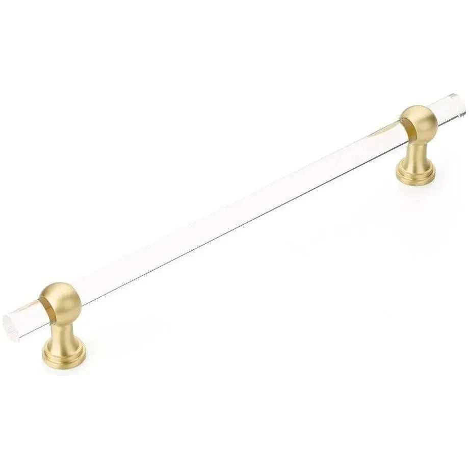 Schaub - Lumiere Transitional Non-Adjustable Clear Acrylic Appliance Pull - 412-SB | Montreal Lighting & Hardware