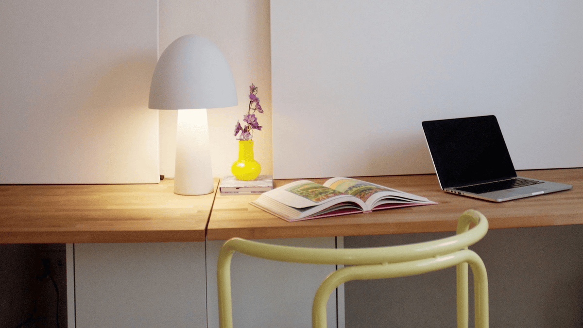 desk lamp for studying space