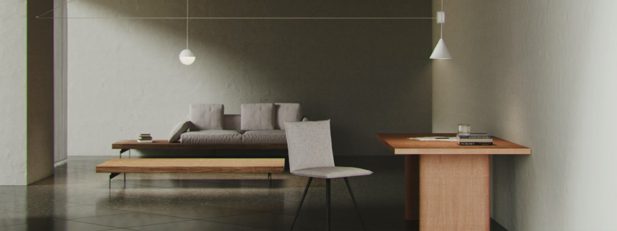 Flos lighting and floor lamp in the living room