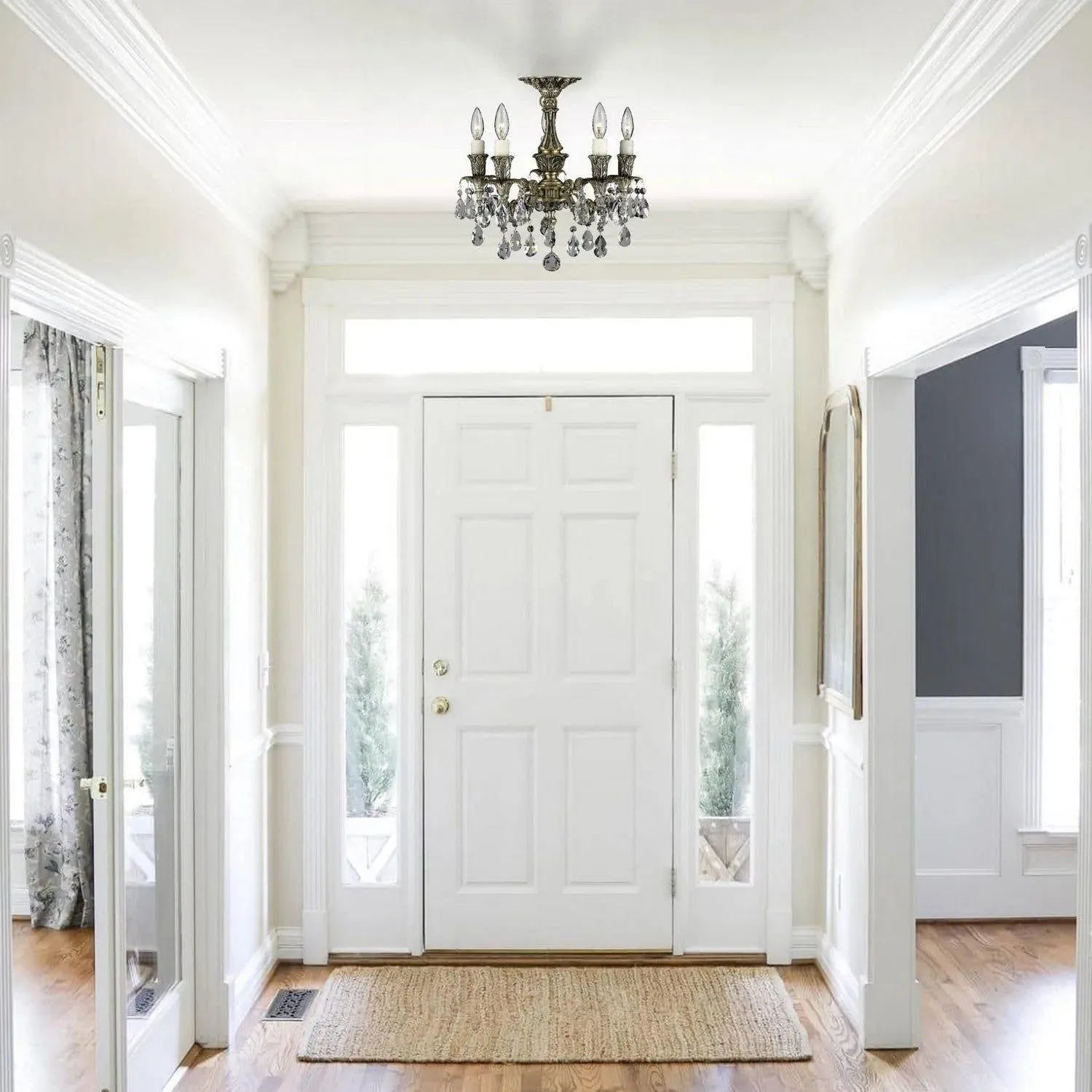 American Brass & Crystal Semi-Flush Mounts