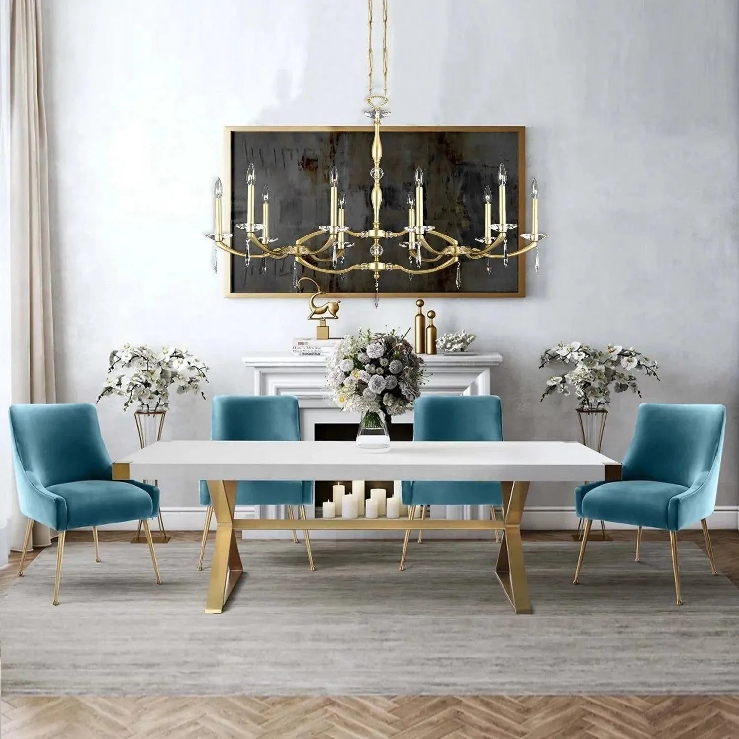 American Brass & Crystal Linear Suspensions