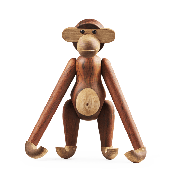 Kay Bojesen 39253 Monkey Wooden Figurine in Teak/Limba