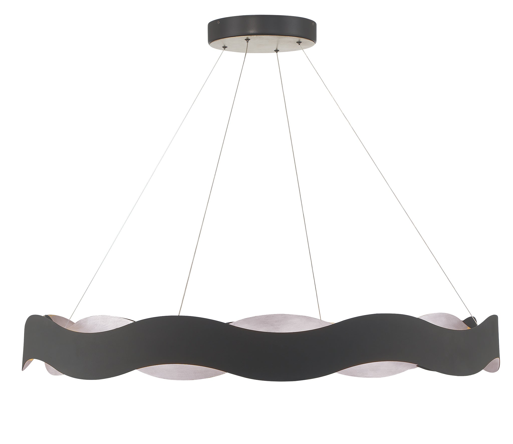 Eurofase 46462-022 Vaughan LED Chandelier in Silver-Black
