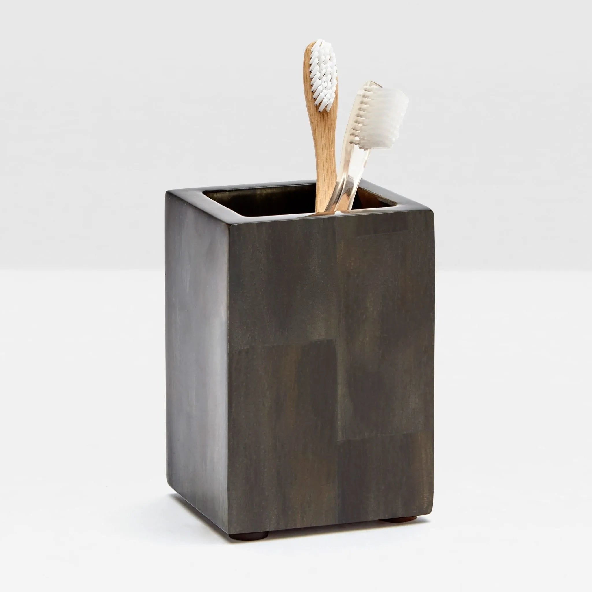 Pigeon and Poodle - PP007521 - Arles Brush Holder - Arles - Umber Faux Horn