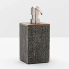 Pigeon and Poodle - PP000321 - Bruges Soap Pump - Bruges - Charcoal Faux Silk