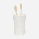 Pigeon and Poodle PP000341 Burma Brush Holder in White Porcelain