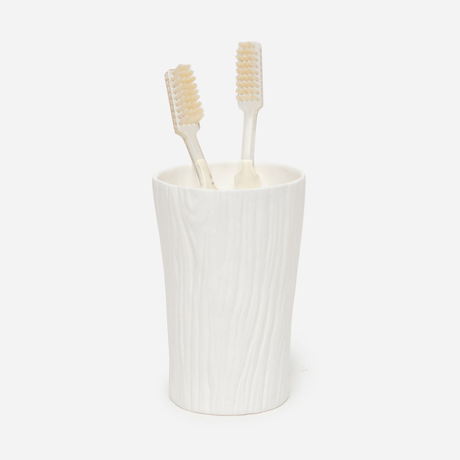 Pigeon and Poodle PP000341 Burma Brush Holder in White Porcelain