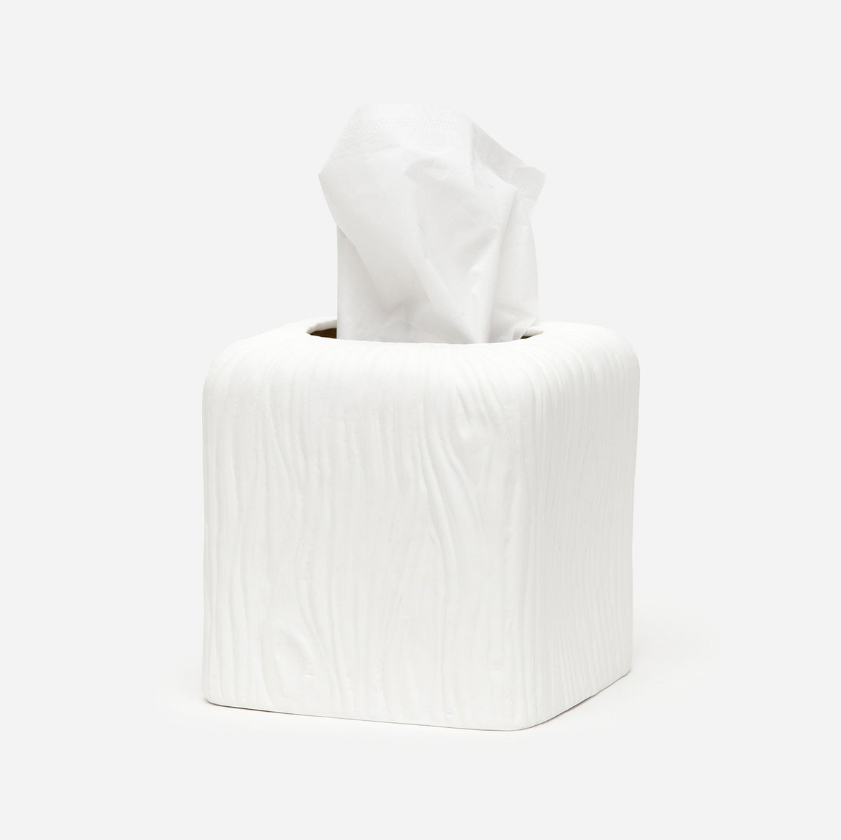 Pigeon and Poodle PP000345 Burma Tissue Box in White Porcelain