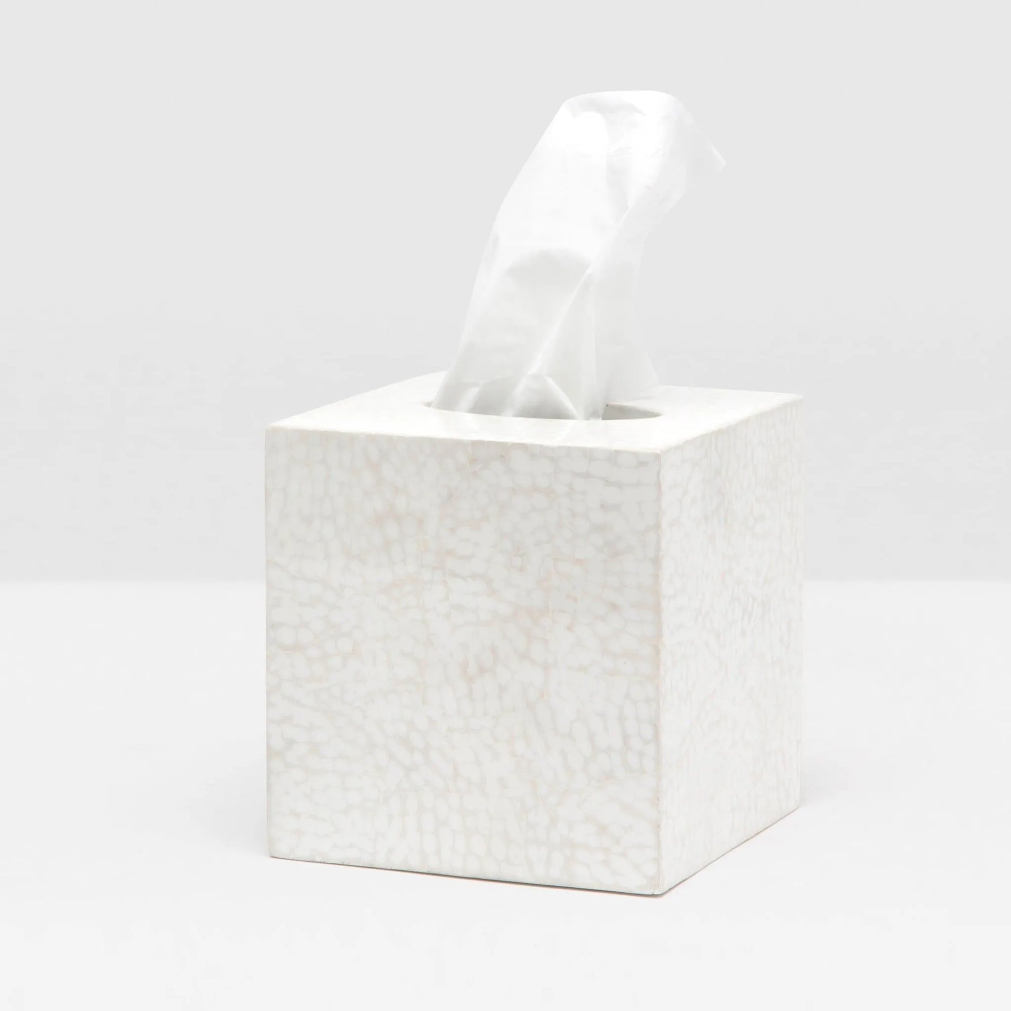 Pigeon and Poodle - PP004438 - Callas Tissue Box - Callas - White Lacquered Eggshell