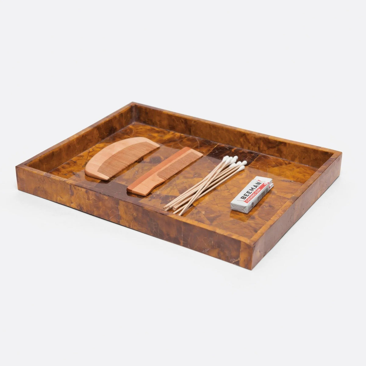 Pigeon and Poodle PP000392 Cannes Trays (10.5"L x 6"W x 1.5"H) in Young Pen Shell