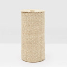 Pigeon and Poodle - PP000427 - Chelston Double Round Toilet Paper Holder - Chelston - Bleached Natural Abaca Fiber