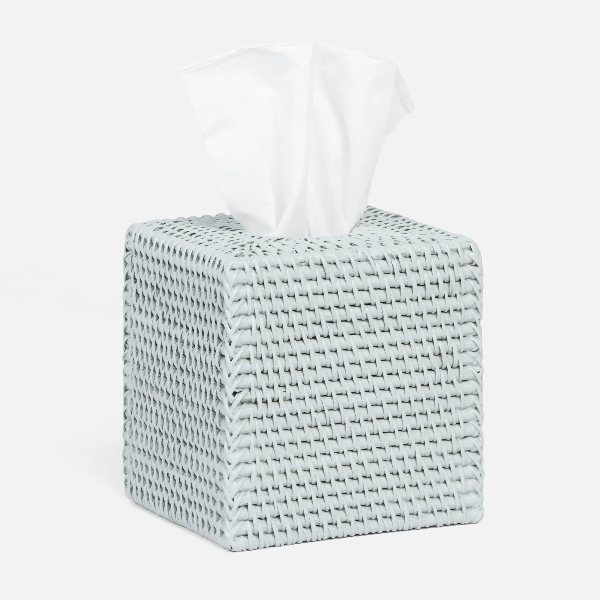 Pigeon and Poodle - PP000509 - Dalton Tissue Box - Dalton - White Rattan