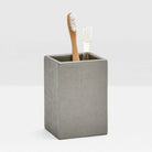 Pigeon and Poodle - PP000521 - Dannes Brush Holder - Dannes - Light Gray Faux Belgian Linen