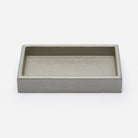 Pigeon and Poodle - PP000523 - Dannes Soap Dish - Dannes - Light Gray Faux Belgian Linen