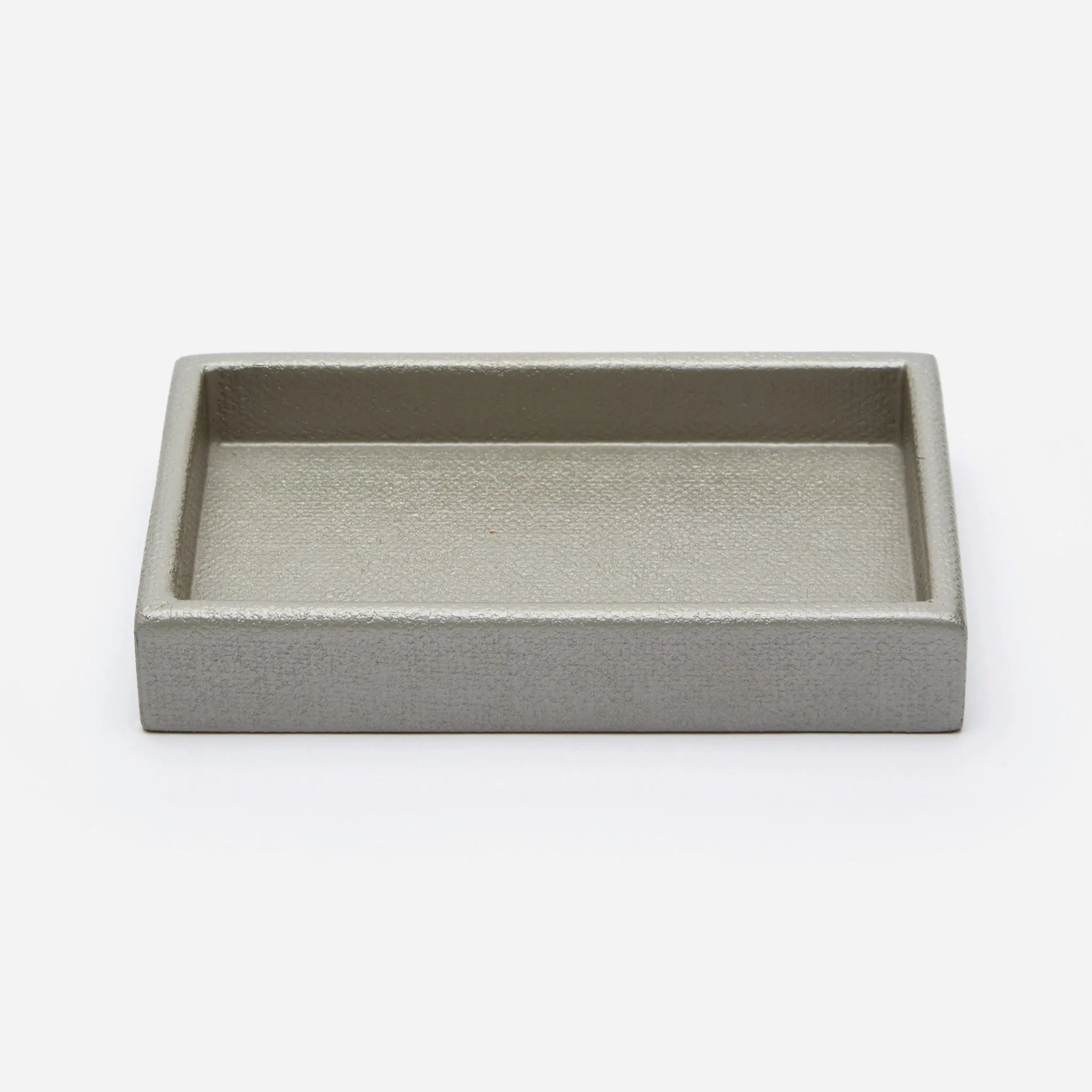 Pigeon and Poodle - PP000523 - Dannes Soap Dish - Dannes - Light Gray Faux Belgian Linen