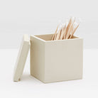 Pigeon and Poodle - PP000530 - Dannes Canister - Dannes - White Faux Belgian Linen