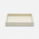 Pigeon and Poodle - PP000531 - Dannes Soap Dish - Dannes - White Faux Belgian Linen