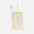 Pigeon and Poodle PP000605 Gaya Brush Holder in Vertical Natural Bone
