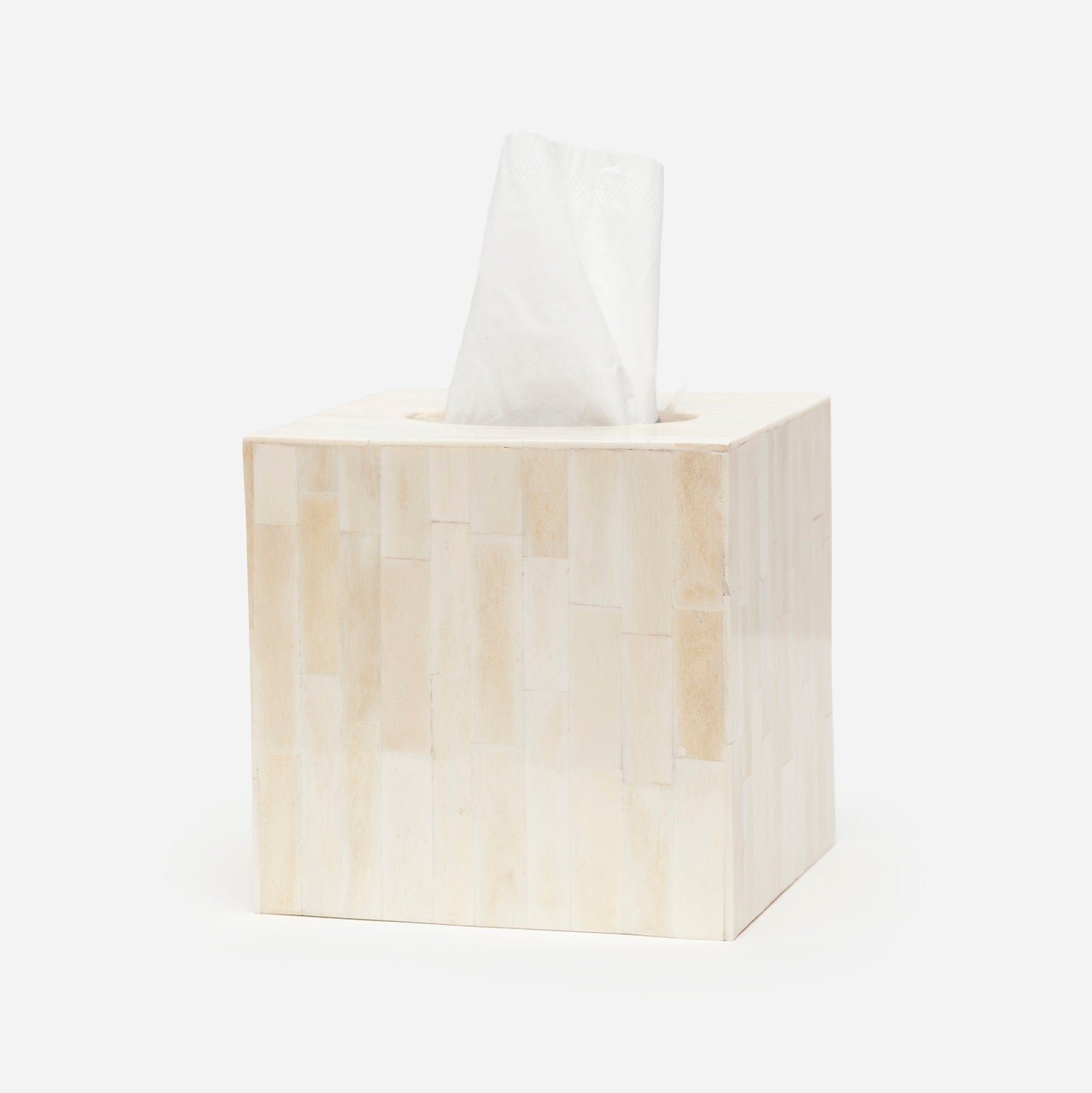 Pigeon and Poodle PP000609 Gaya Tissue Box in Vertical Natural Bone