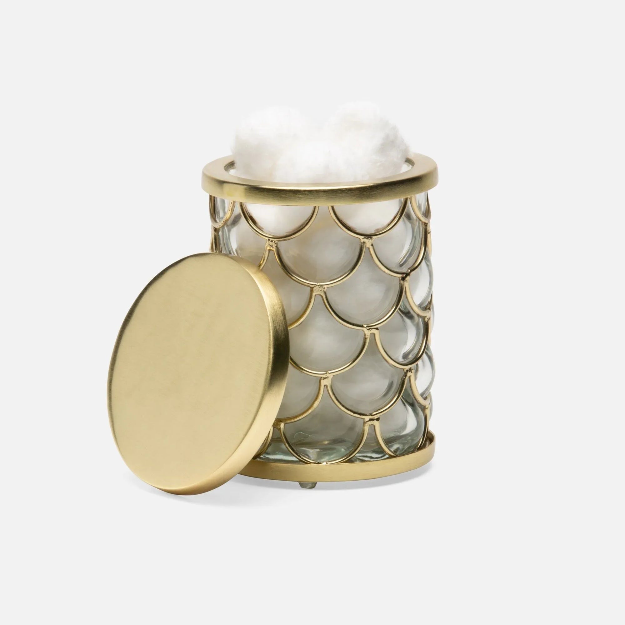 Pigeon and Poodle - PP004459 - Gila Canister - Gila - Clear Glass/Brushed Gold Brass