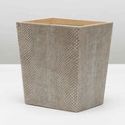 Pigeon and Poodle PP000643 Goa Wastebasket (Rectangular) in Sand Faux Boa