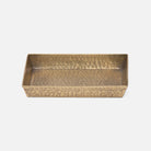 Pigeon and Poodle PP000763 Kenitra Soap Dish in Antique Brass Pitted Metal