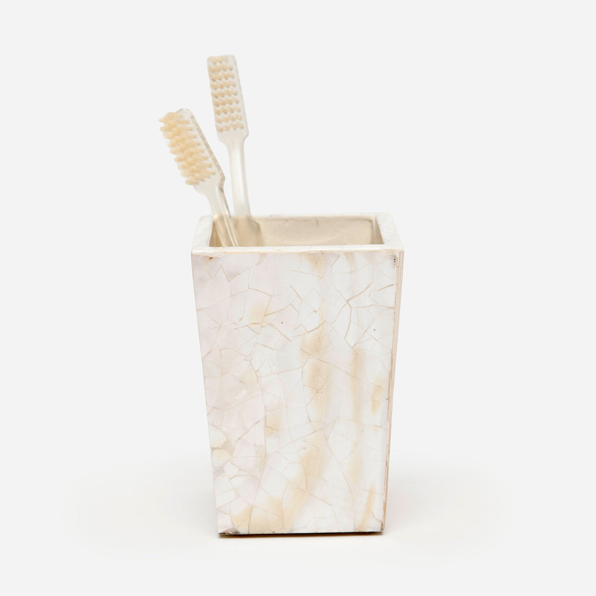 Pigeon and Poodle PP000886 Lugano Brush Holder in Kabibe Shell
