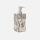 Pigeon and Poodle PP003974 Luzia Soap Pump in Silver Mix Romblon Stone/Shell