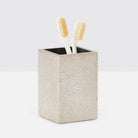 Pigeon and Poodle - PP001039 - Manchester Brush Holder - Manchester - Snow Realistic Faux Shagreen