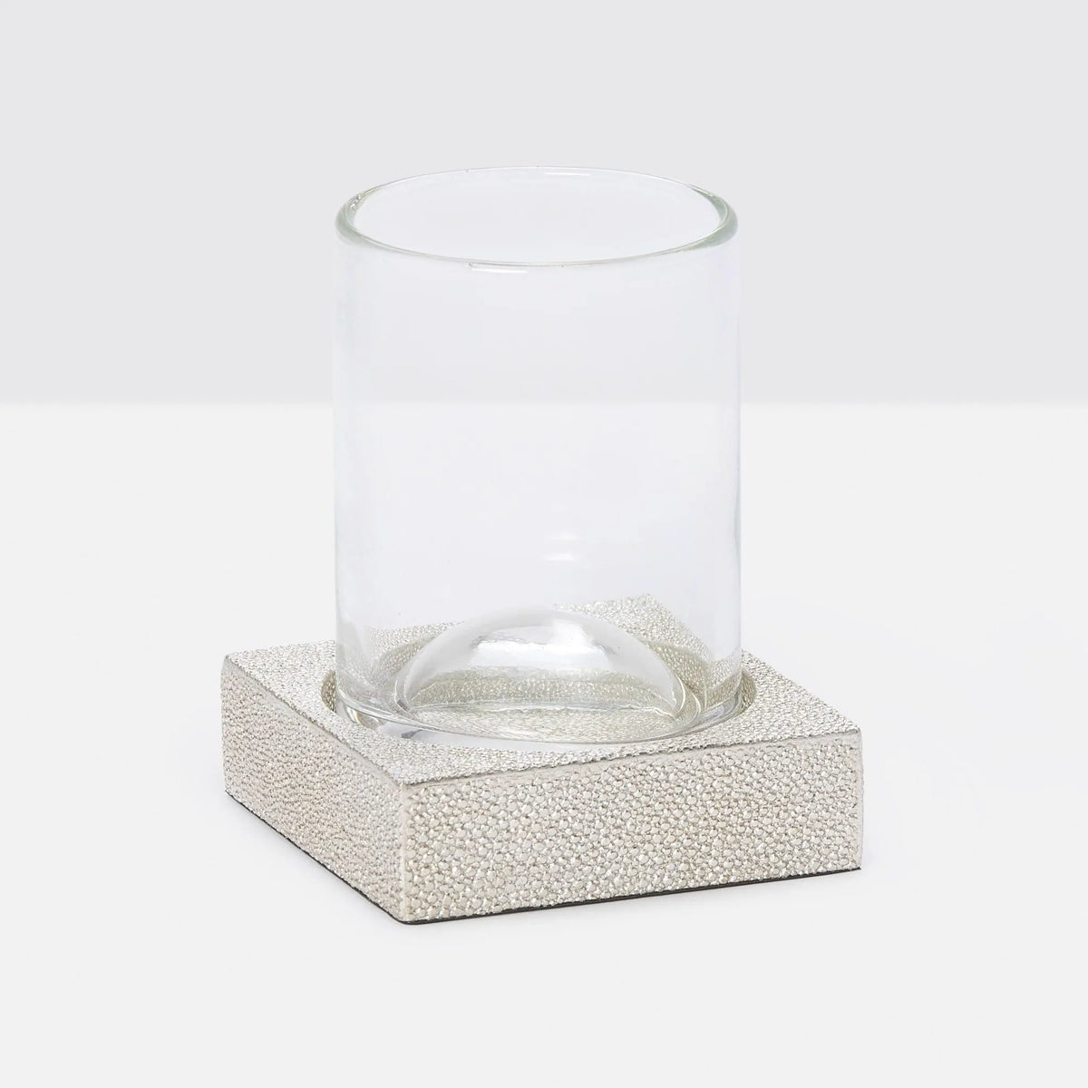 Pigeon and Poodle - PP001065 - Manchester Tumbler Set - Manchester - Warm Silver Realistic Faux Shagreen