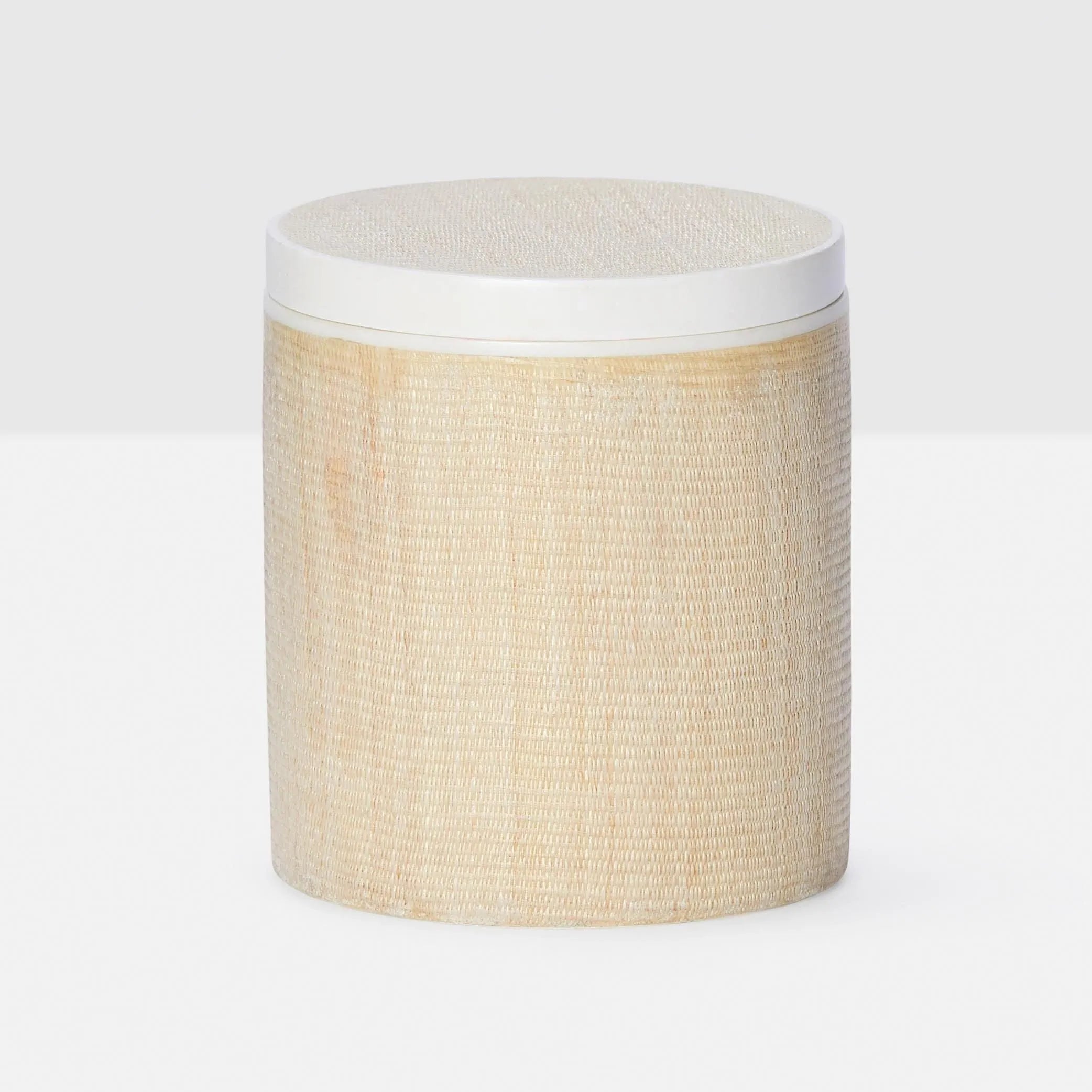 Pigeon and Poodle - PP001078 - Maranello Canister - Maranello - Beige Abaca/White Resin