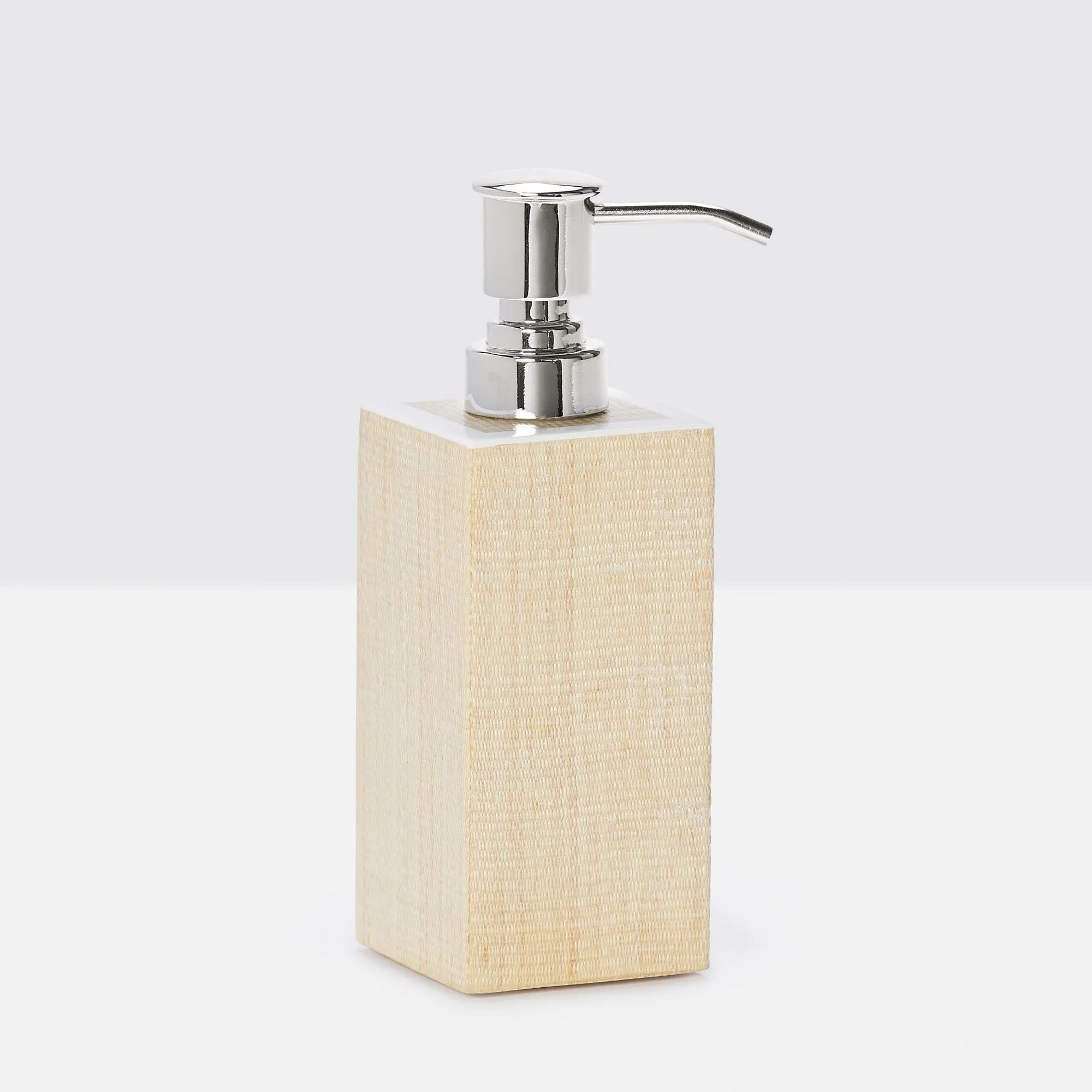 Pigeon and Poodle - PP001080 - Maranello Soap Pump - Maranello - Beige Abaca/White Resin
