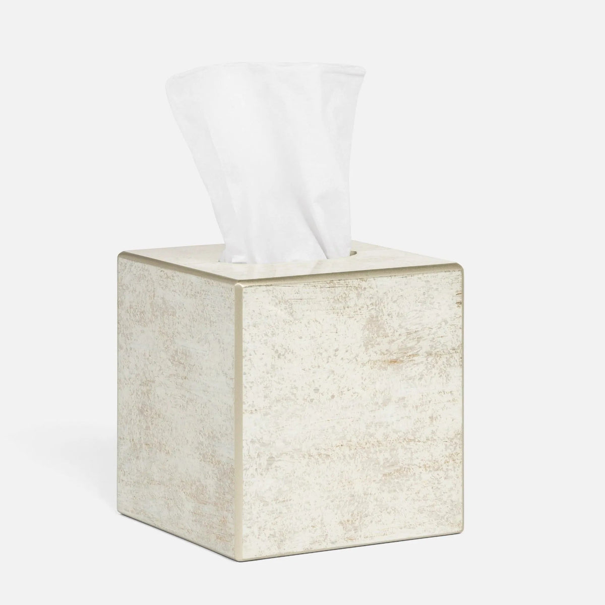 Pigeon and Poodle PP001157 Nora Tissue Box in Metallic Frost Painted Glass