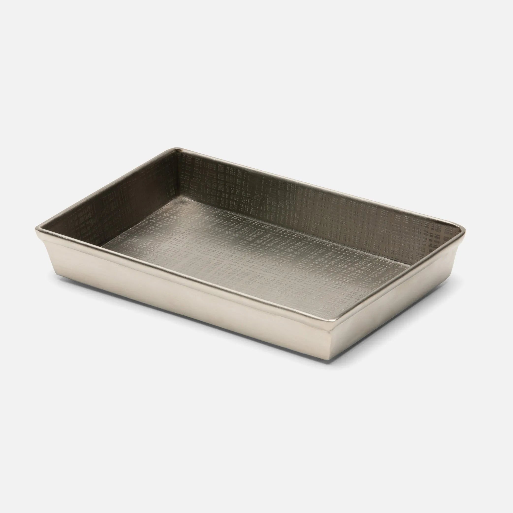 Pigeon and Poodle - PP004225 - Remy Soap Dish - Remy - Pewter Textured Stainless Steel