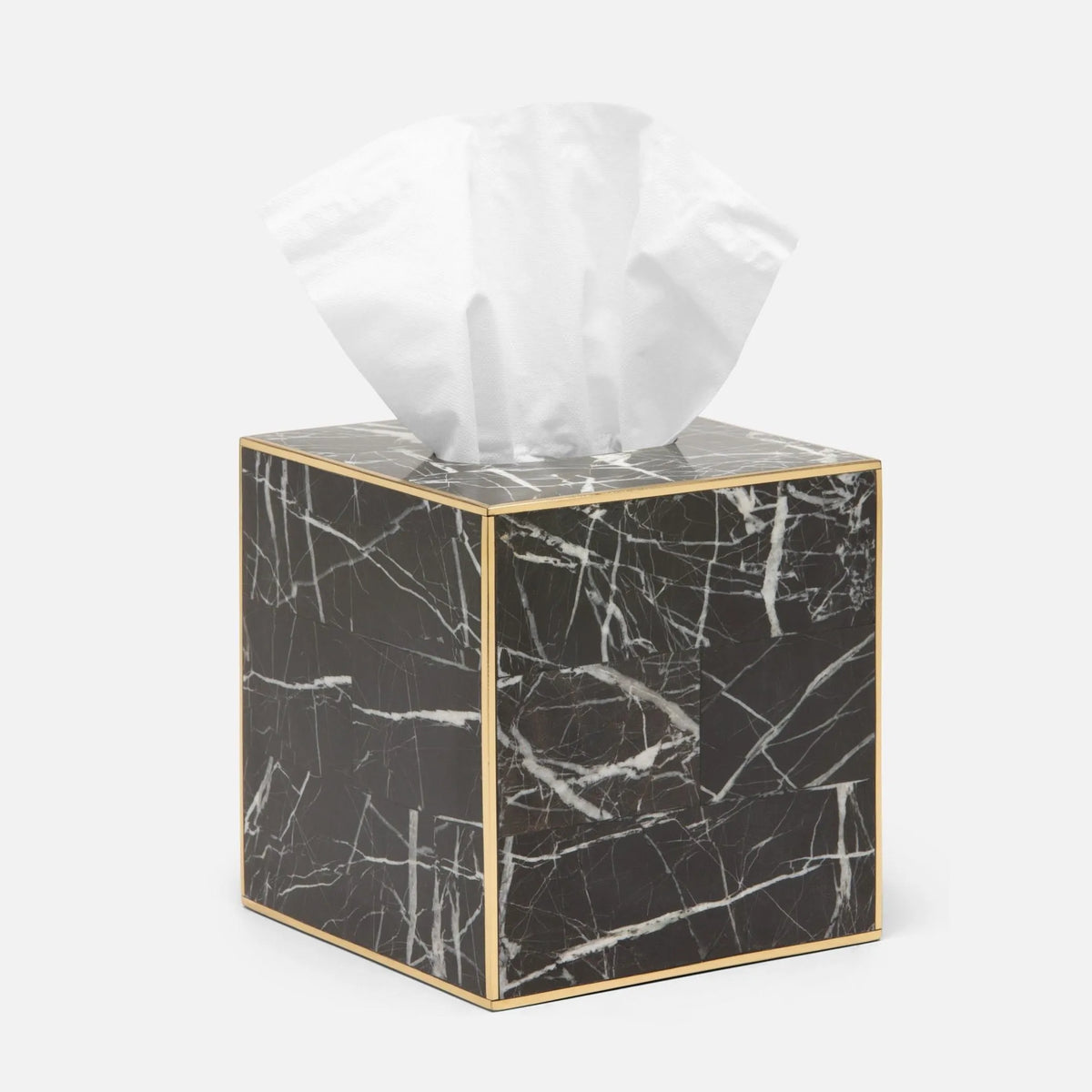 Pigeon and Poodle - PP001307 - Rhodes Tissue Box - Rhodes - Nero Marble