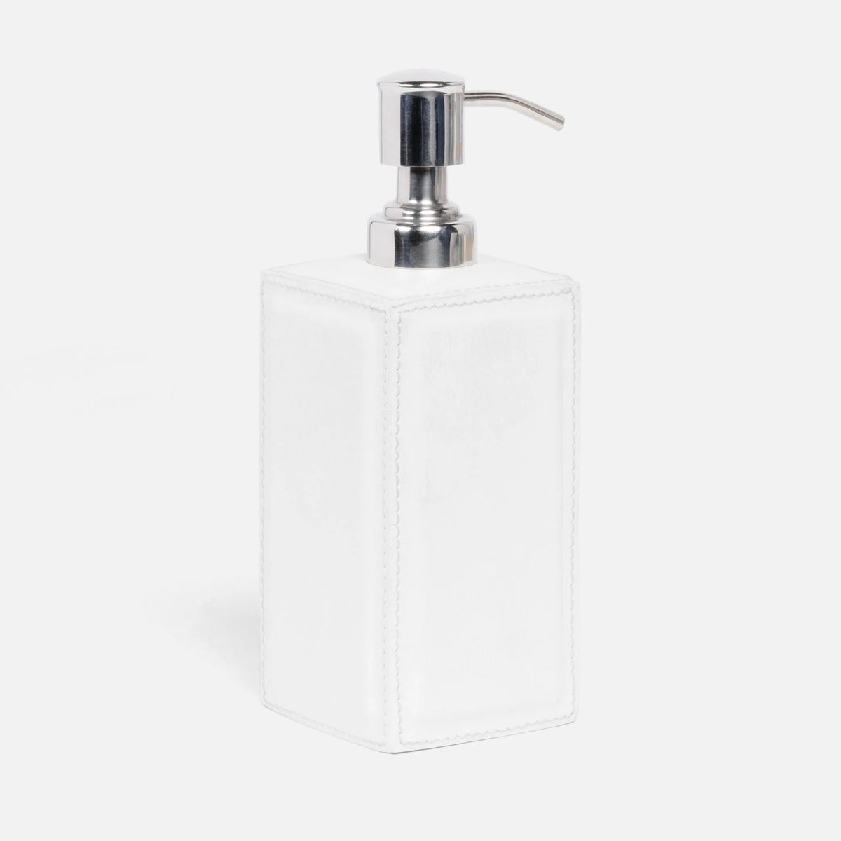 Pigeon and Poodle - PP003990 - Rothwell Soap Pump - Rothwell - Bright White Marine Leather